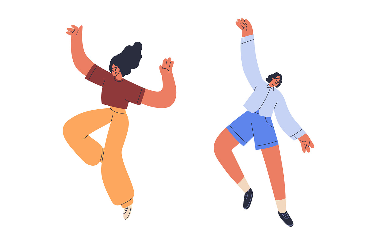 People flying in free poses set, a Person Illustration by Good Studio (Photo 3 of 8)