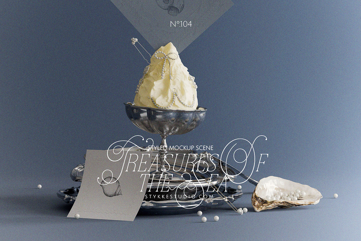 TREASURES OF THE SEA blue mockup, a Household Mockup by Stykke Studio (Photo 1 of 9)