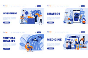 Flat Design Landing Page, a Finance Illustration by alexdndz (Thumbnail 9 of 11)
