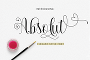 Absolut, a Script Font by Deniz86 (Thumbnail 1 of 9)