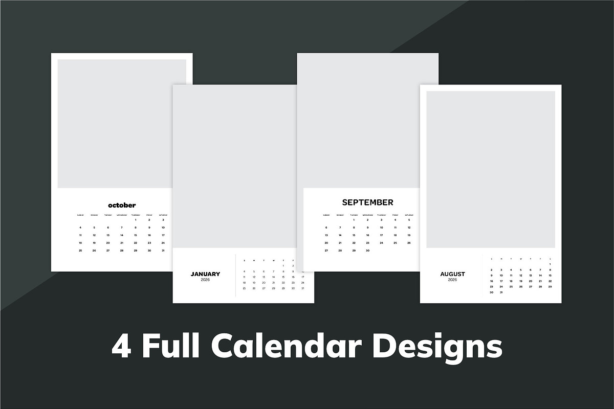 2026 InDesign Calendar Tablet Size preview 5