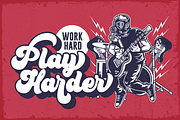 Bratsy Script - Layered Retro Font, a Script Font by figuree studio (Thumbnail 6 of 10)