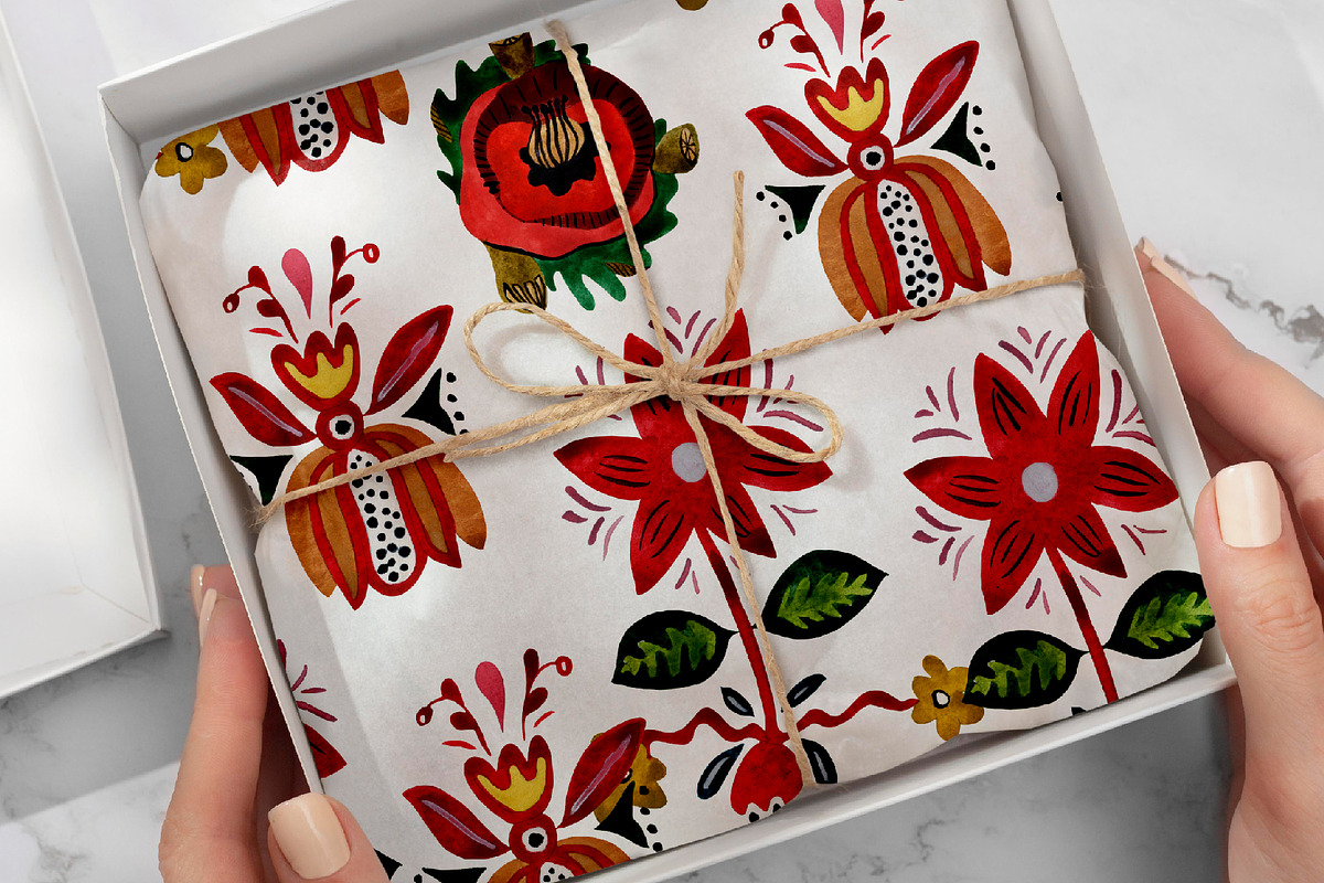 Decorative Ukrainian Flowers, a Decorative Illustration by Design X0 (Photo 8 of 15)