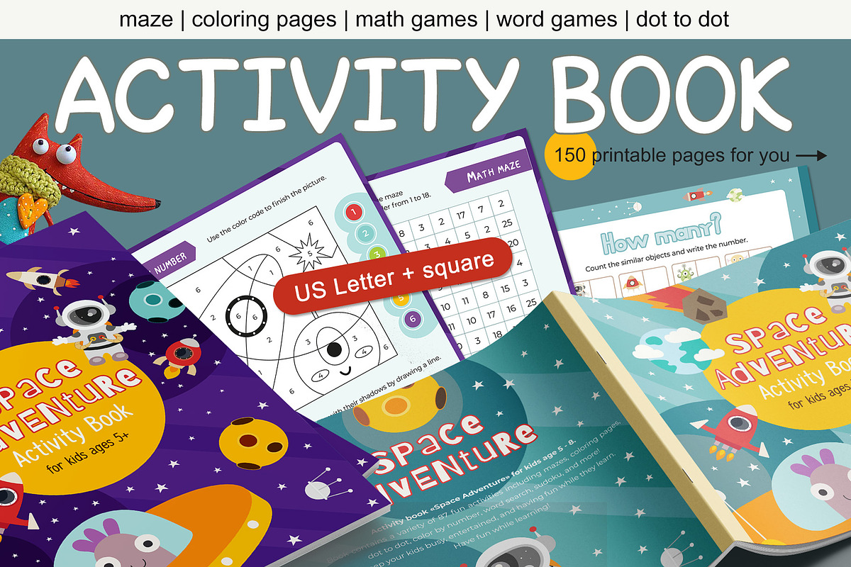 150 Pages for Kids Activity Book, an Education Illustration by Nursery Art (Photo 1 of 6)