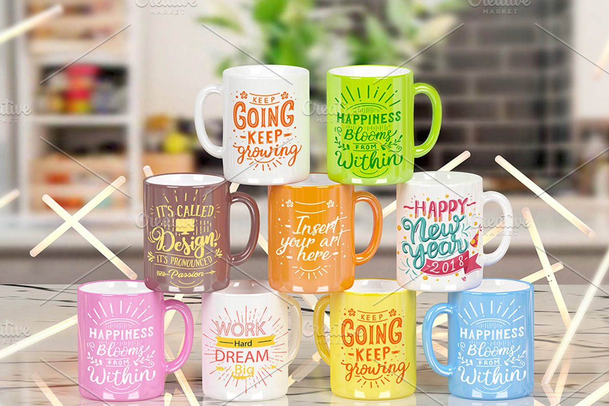 Set 3 scene - Stacked Mugs Mockup, a Product Mockup by Milan Mockup (Photo 10 of 10)