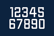 Mo Cutter Numeral Set, a Serif Font by Port Design Company (Thumbnail 2 of 6)