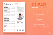 Clear Resume / CV Template, a Resume Template by The Path (Thumbnail 1 of 4)