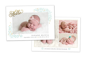 Birth Announcement Template CB089