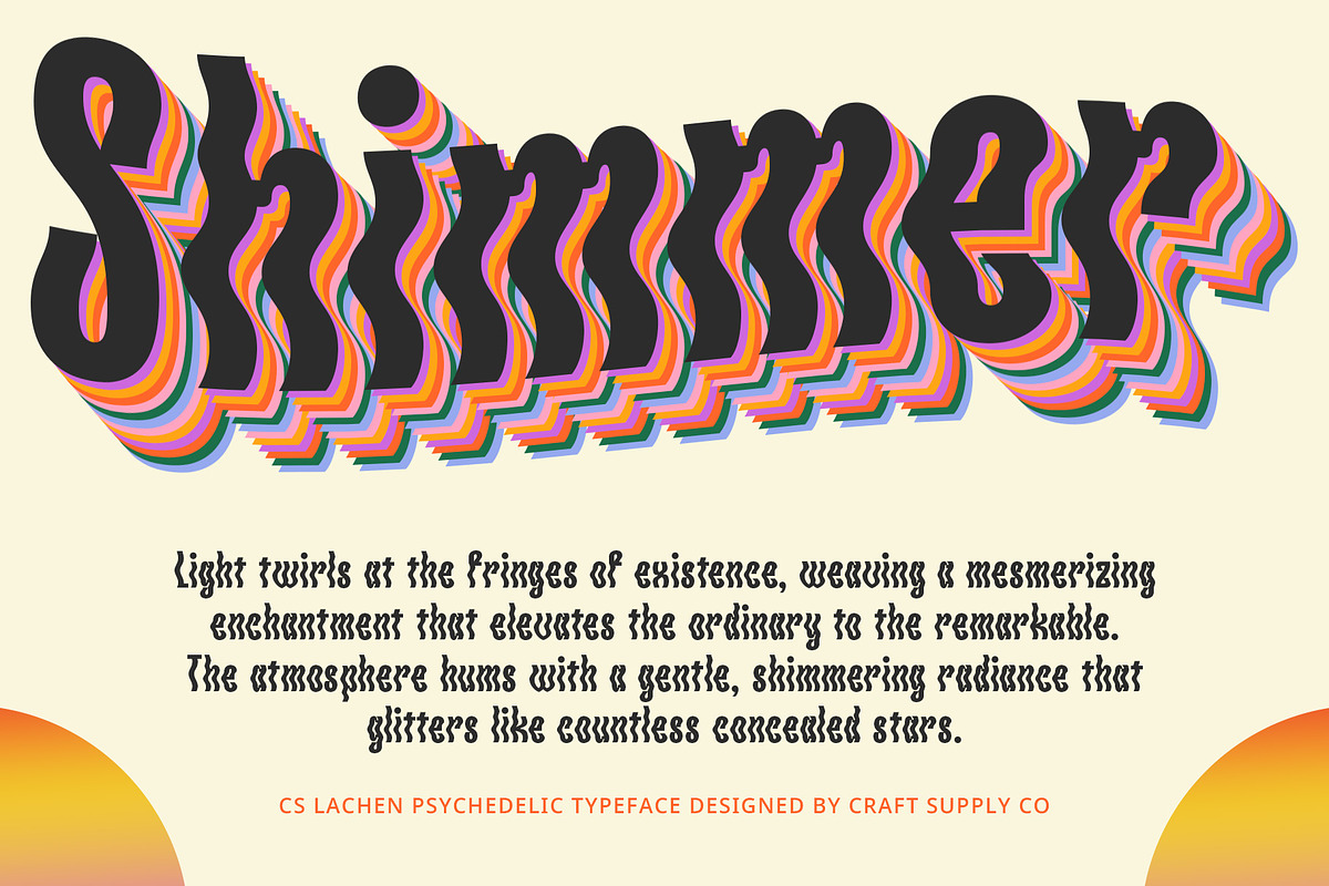 CS Lachen – Psychedelic Font, a Sans Serif Font by Craft Supply Co. (Photo 4 of 7)