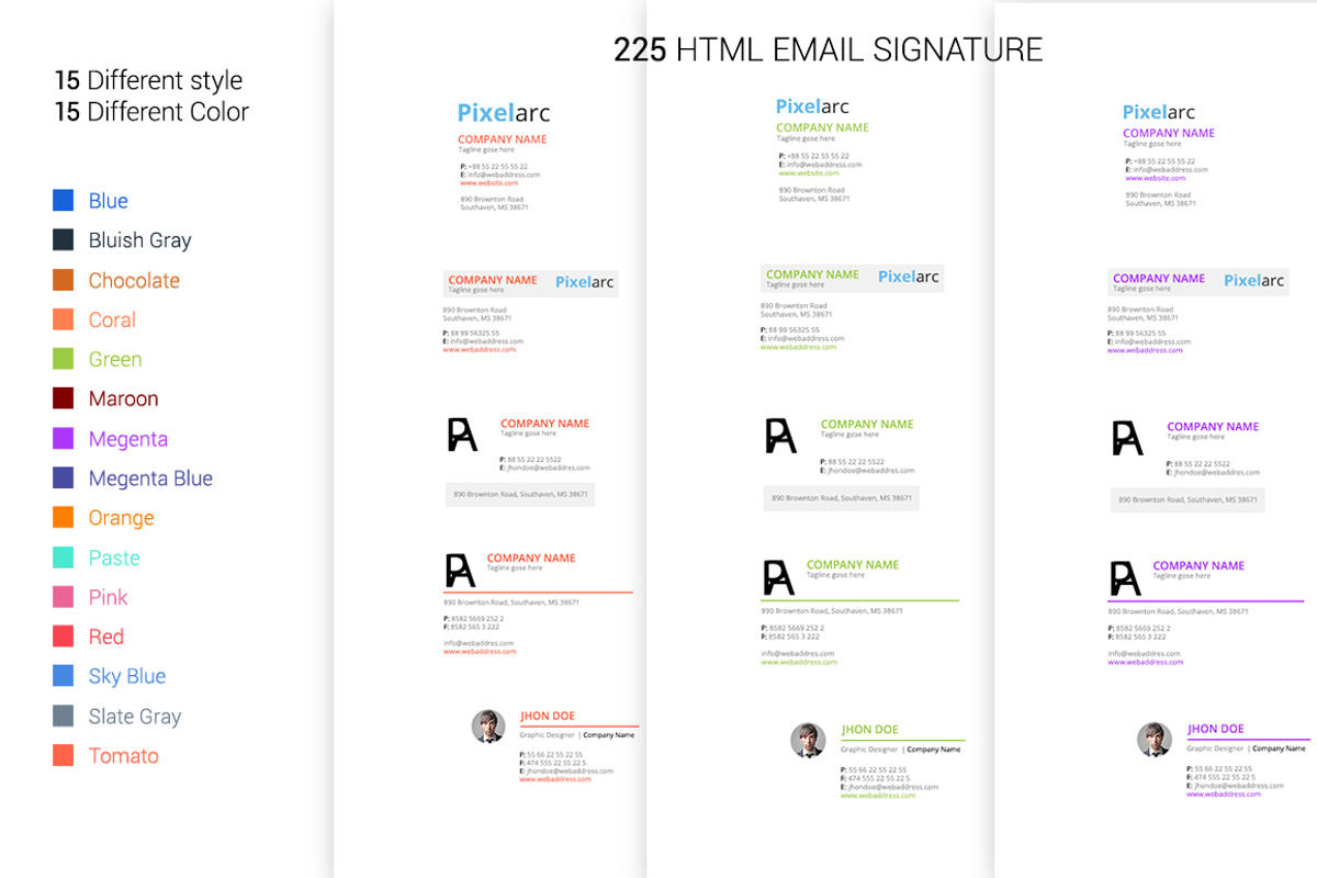 Email signature with HtML Included, a Templates & Theme by pixel_arc (Photo 2 of 3)