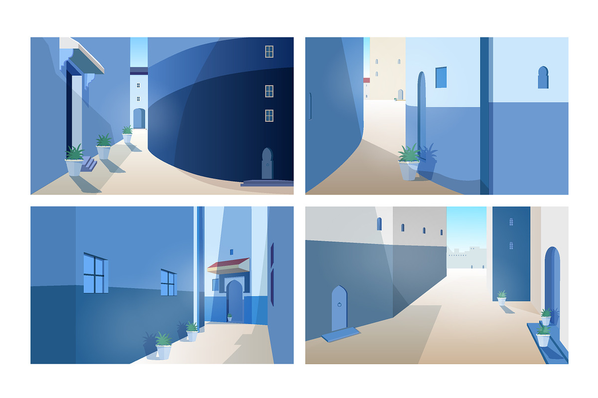 Morocco landscapes, architecture set, a Decorative Illustration by Good Studio (Photo 1 of 4)