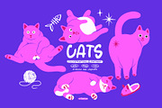 Funny Cats Illustration Collection, an Animal Illustration by Liiafis (Thumbnail 1 of 11)