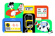 10 AI Voice Generator Illustration, a Technology Illustration by denayunebgt (Thumbnail 4 of 4)