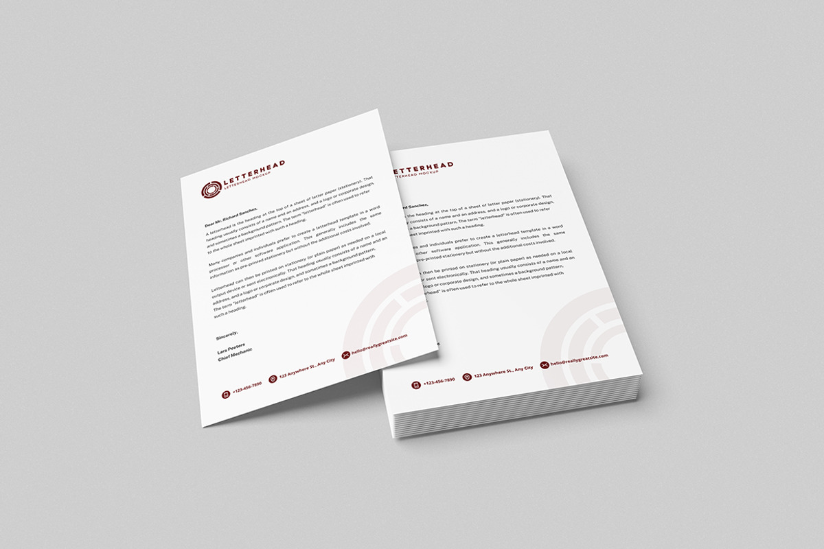 High-Quality Letterhead Mockup, a Books & Magazine Mockup by swsi-studio (Photo 5 of 5)