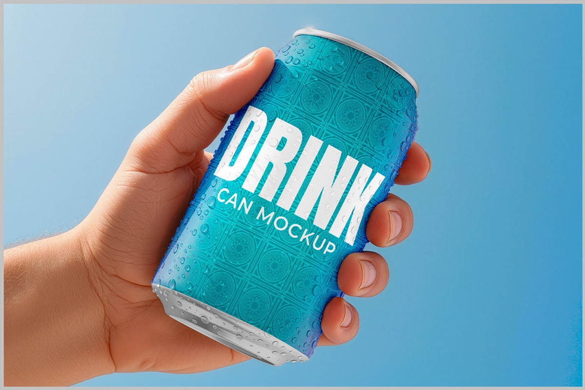 Aluminum Soda Can Mockup In Hand PSD, a Product Mockup by Bruno's Shop (Photo 2 of 4)