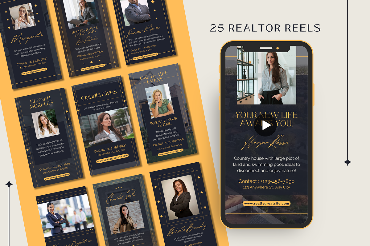 50 Realtor Reels Canva Templates, a Templates & Theme by TemplateCastleStore (Photo 6 of 9)