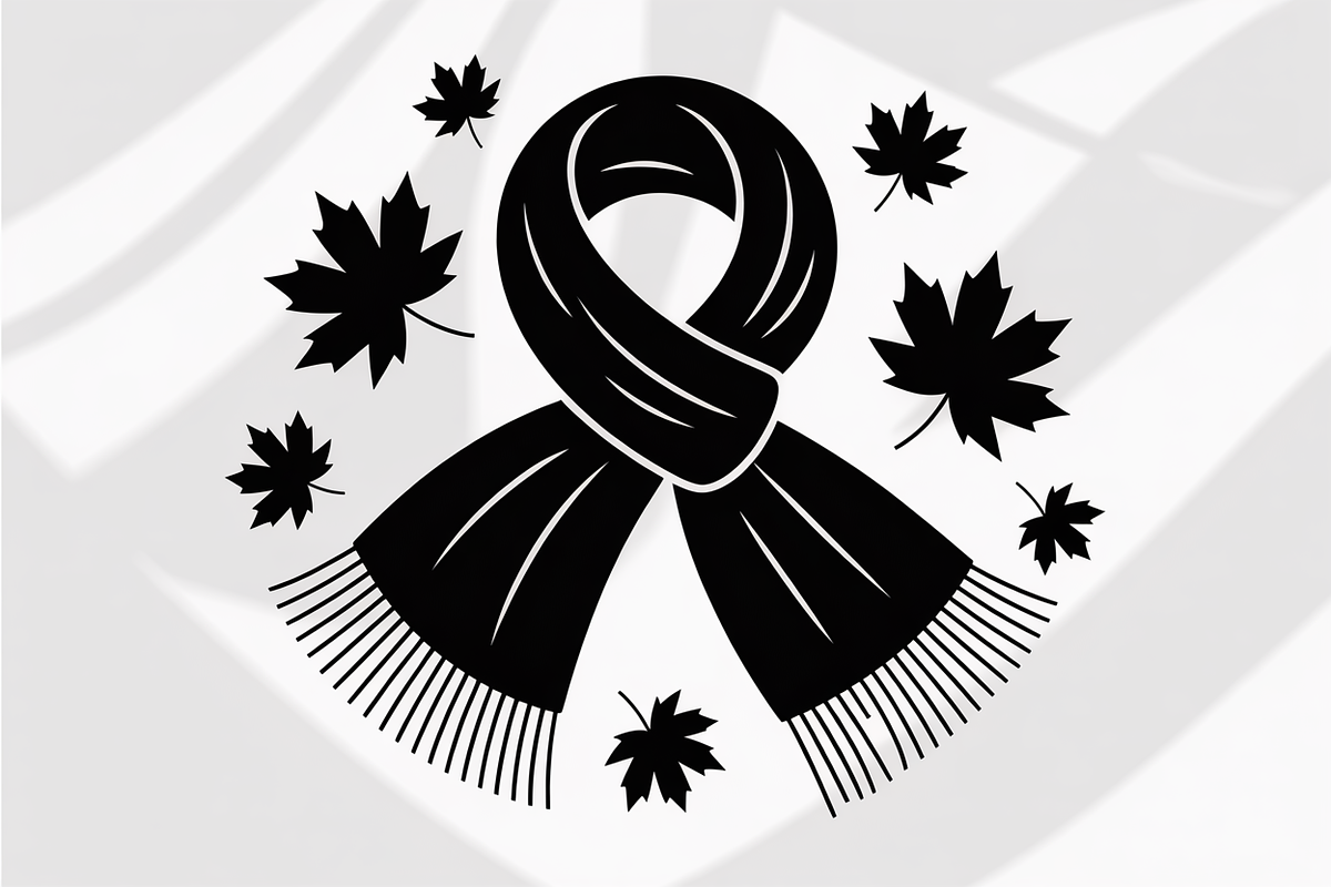 Autumn Girl Silhouette with Scarf Bu, an Illustration by Creativeshirt (Photo 7 of 8)