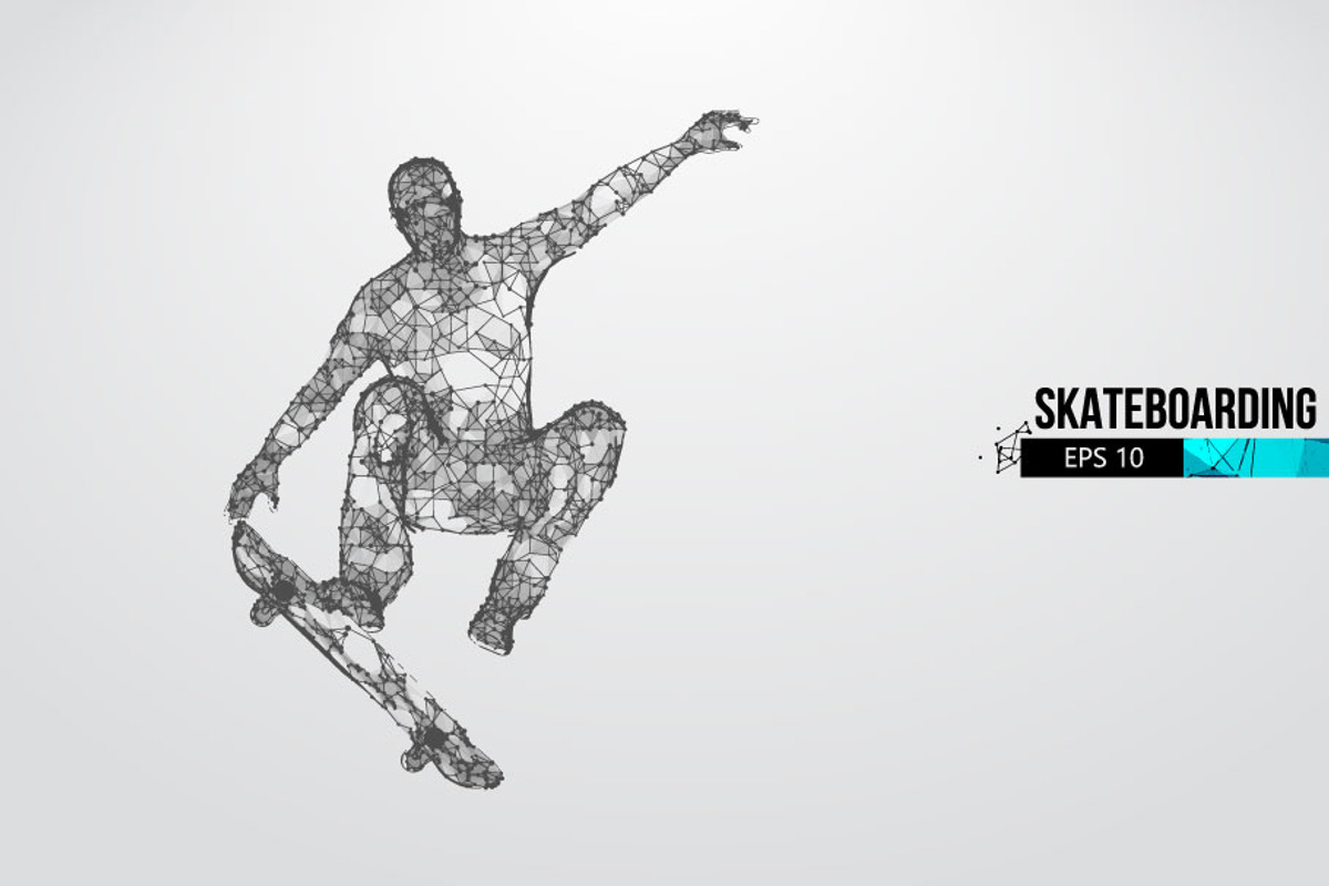 Silhouettes of a skateboarder, a Person Illustration by Matrosovv (Photo 4 of 4)