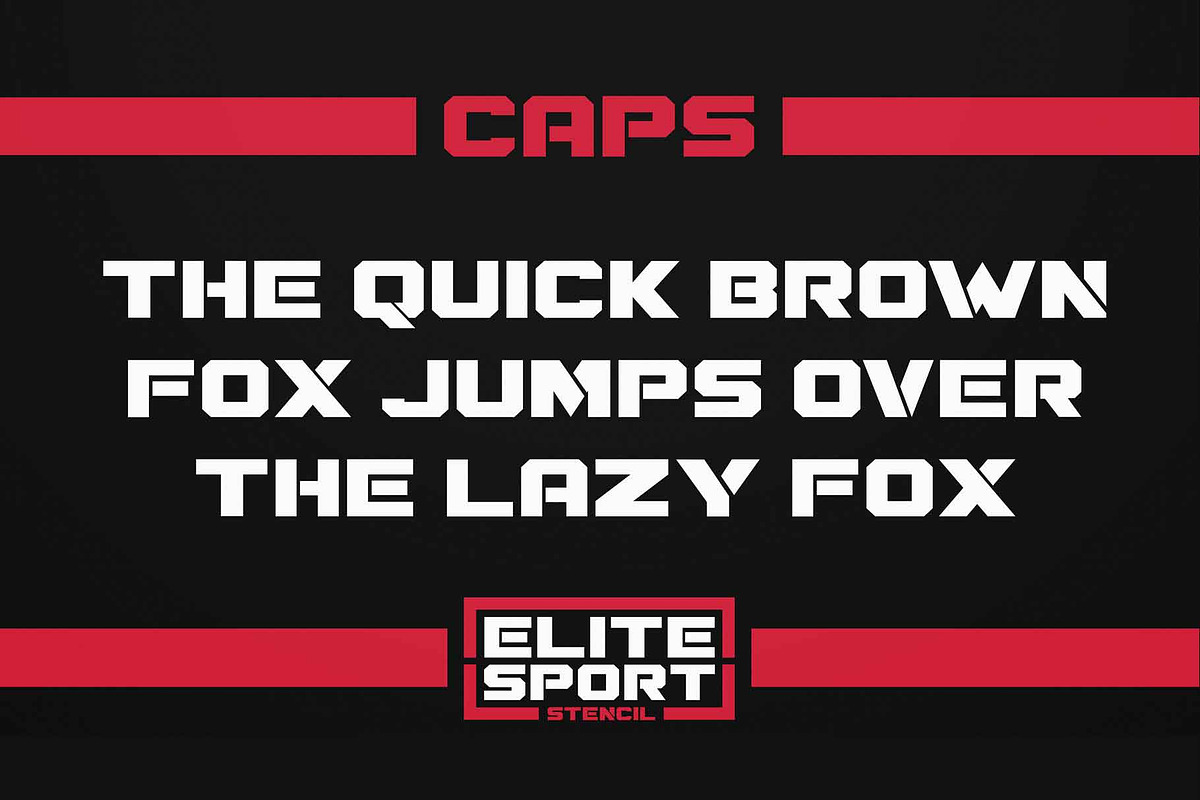 ELITE SPORT FONT SET, a Sans Serif Font by Alphabet Agency (Photo 5 of 13)
