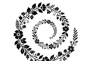 50 Elegant Floral Leaf Spiral Frame, a Decorative Illustration by Amazin_art (Thumbnail 13 of 39)