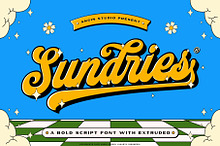 Sundries Bold Script with Extruded