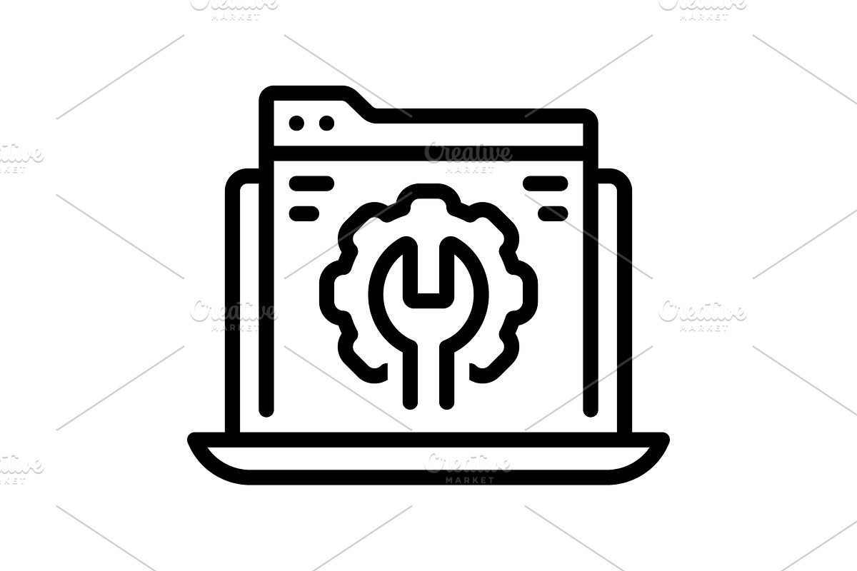 Webmaster computer black icon, an Outline Icon by Creative priyanka