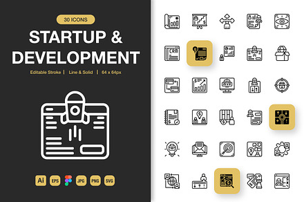 Startup and Development Icons, an Icon by Spacepixel Creative