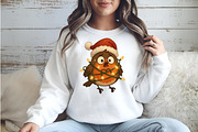 Christmas Robin Bird PNG, an Illustration by Watercolor design (Thumbnail 3 of 6)