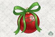 Merry & Bright Christmas Ornament, an Illustration by Craft Nest (Thumbnail 1 of 5)
