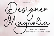 Designer Magnolia, a Handwritten Font by FreshTypeINK (Thumbnail 1 of 8)