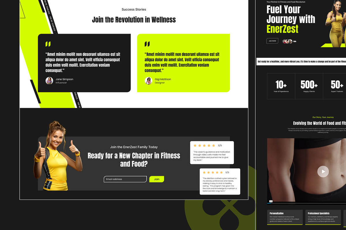 EnerZest - Fitness Website Template, a Landing Page Template by EGO Creative Innovations (Photo 4 of 5)