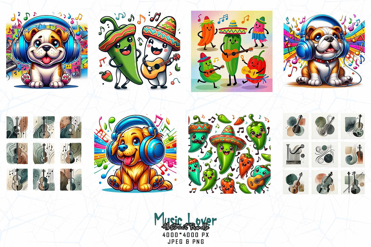 20 Groovy Musical T-shirt Bundle, a Graphic by Sofia's Fashion (Photo 2 of 3)