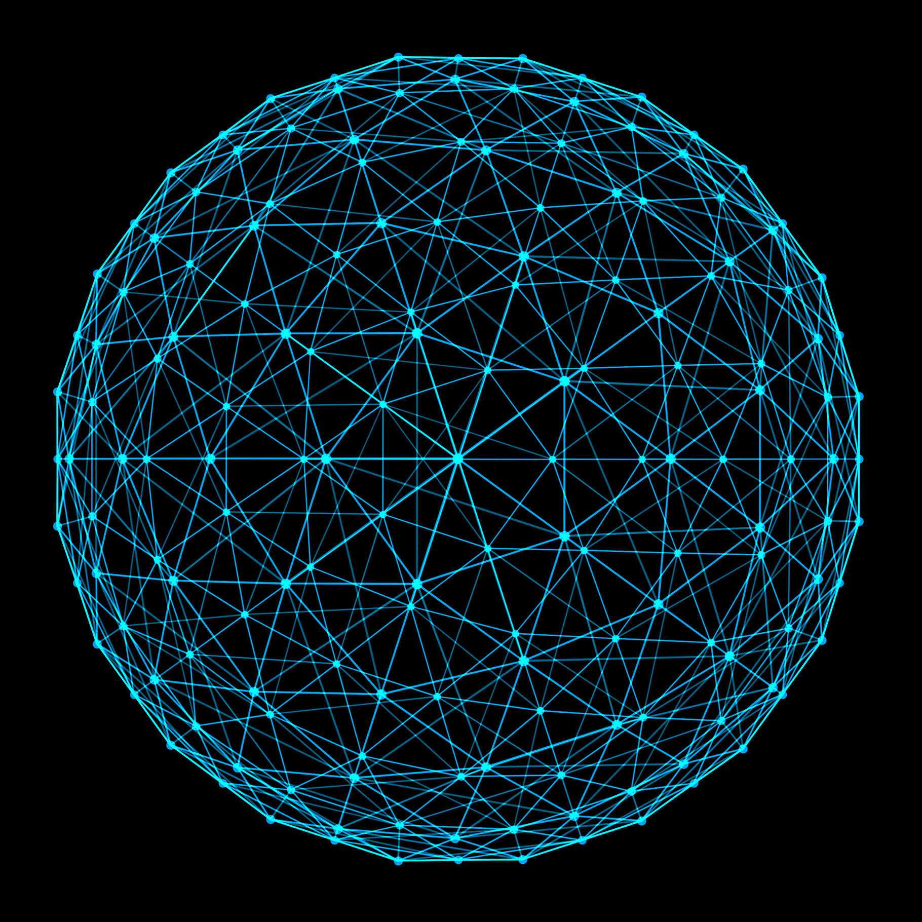 Structure of sphere with network con, a Technology Illustration by Tampatra
