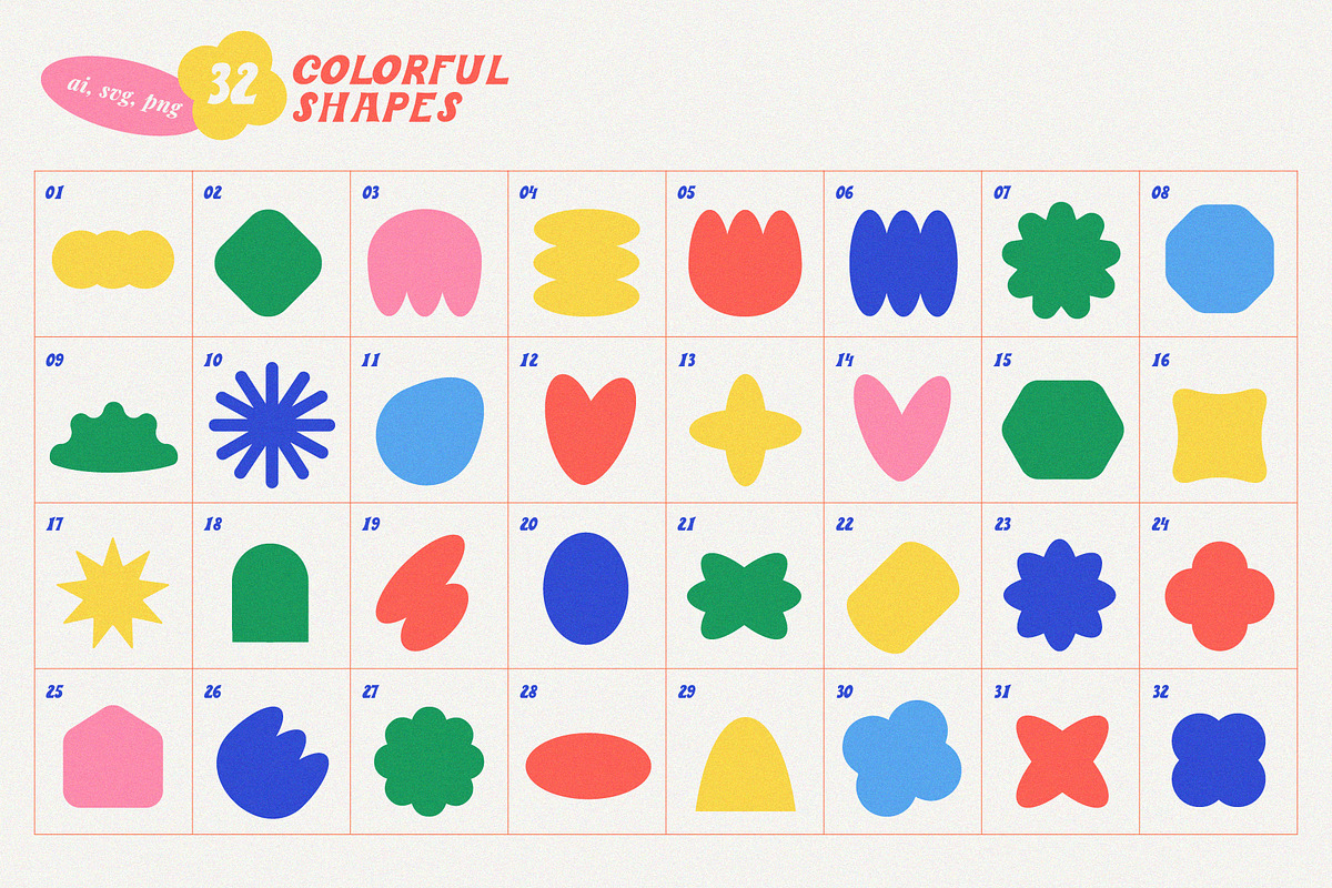 Shape Set - Cute Emotion, an Object Graphic by line & plane (Photo 4 of 10)