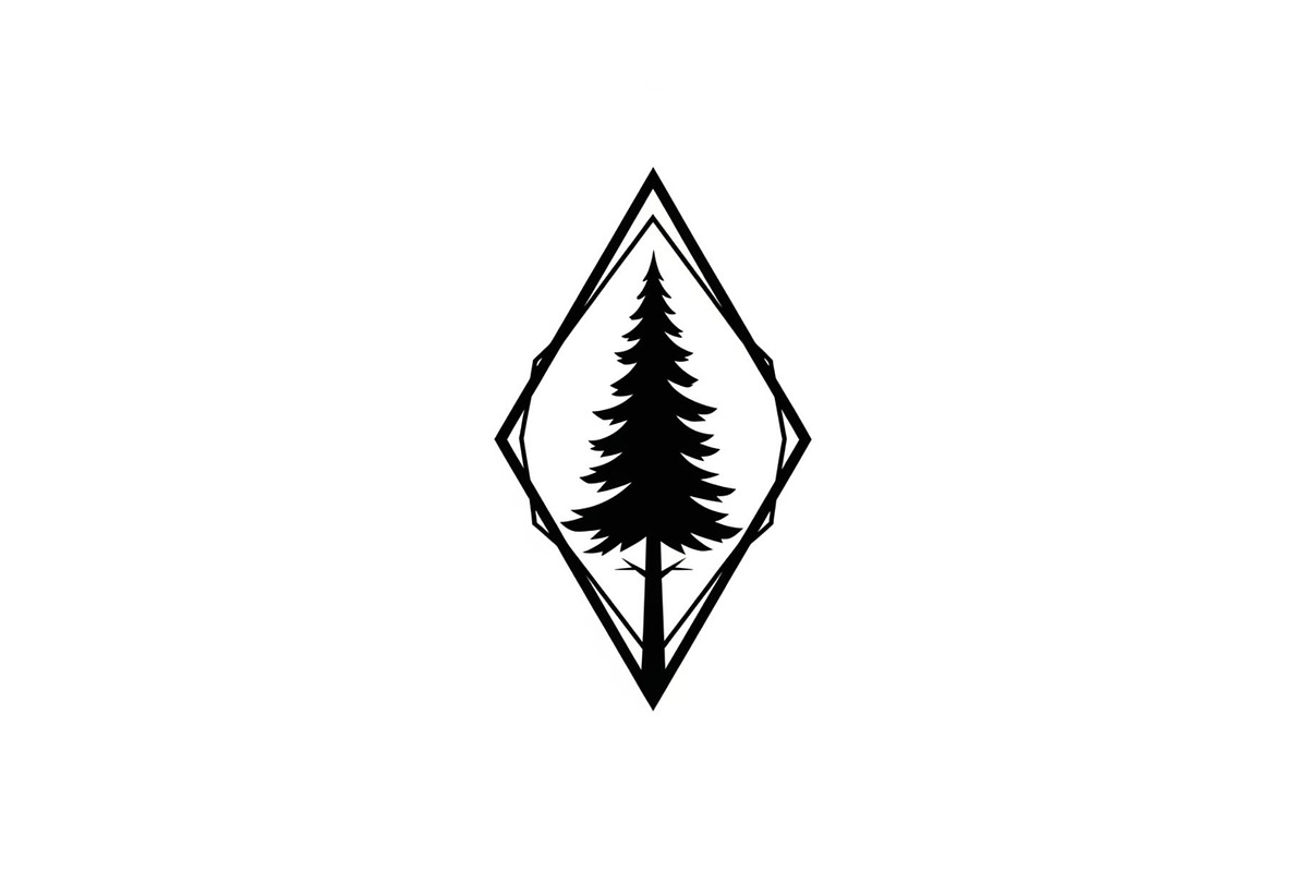 Geometric Pine Tree Emblem Bundle, an Illustration by Creativeshirt (Photo 15 of 31)