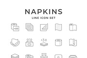 Set line icons of napkins, an Outline Icon by motorama (Thumbnail 1 of 2)