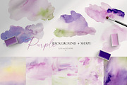 Watercolor Bundle -Purple Collection, an Illustration by Beigetime (Thumbnail 8 of 8)
