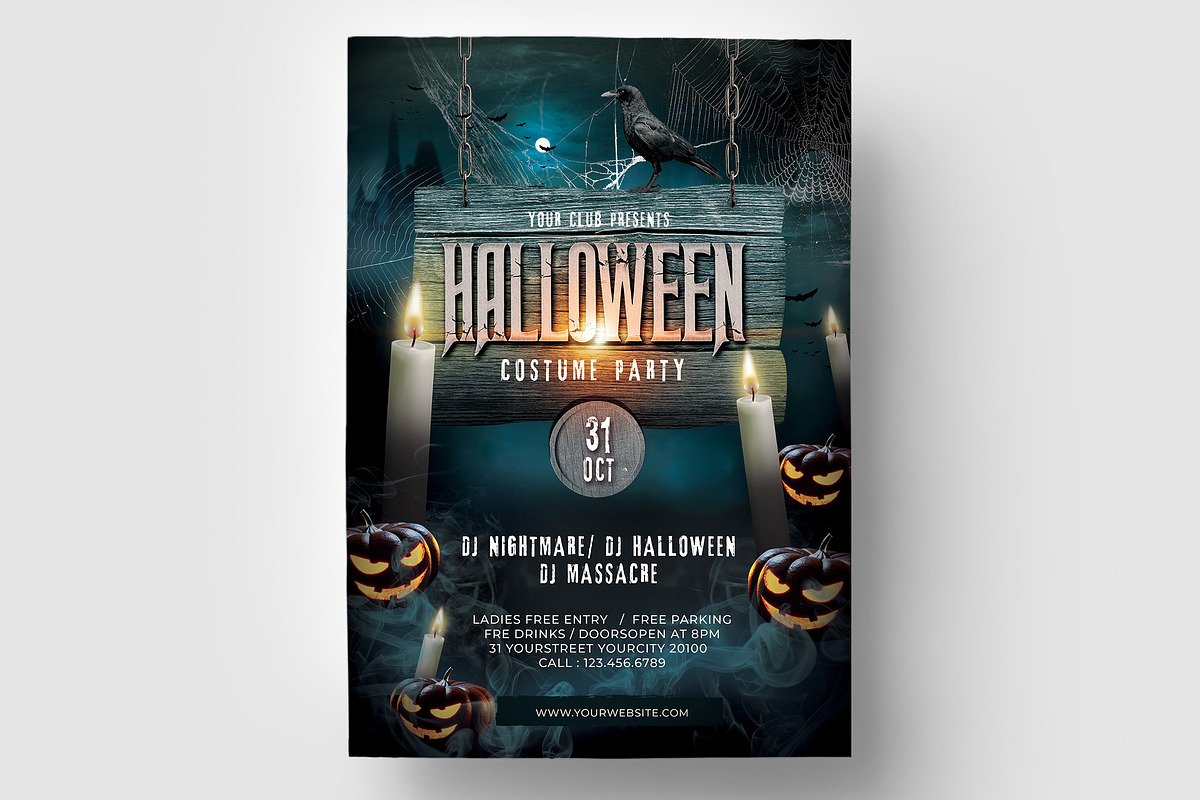 Halloween Party, a Flyer Template by Creativestoree (Photo 1 of 3)