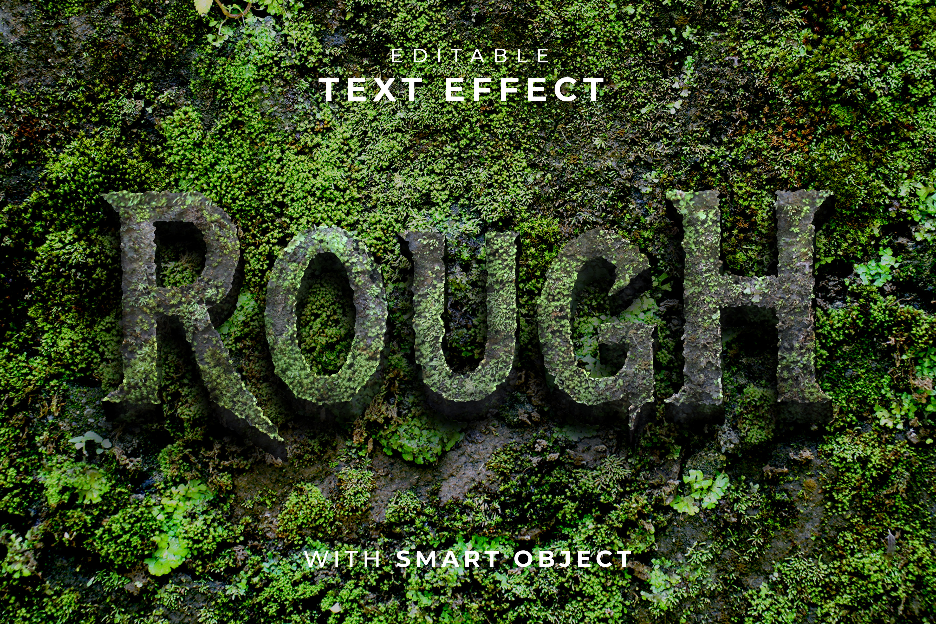 rough text effect psd mockup, a Layer Style Add-On by yokbisayok