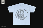 Surfer wave line art design, a Graphic by shaondesigns (Thumbnail 3 of 4)
