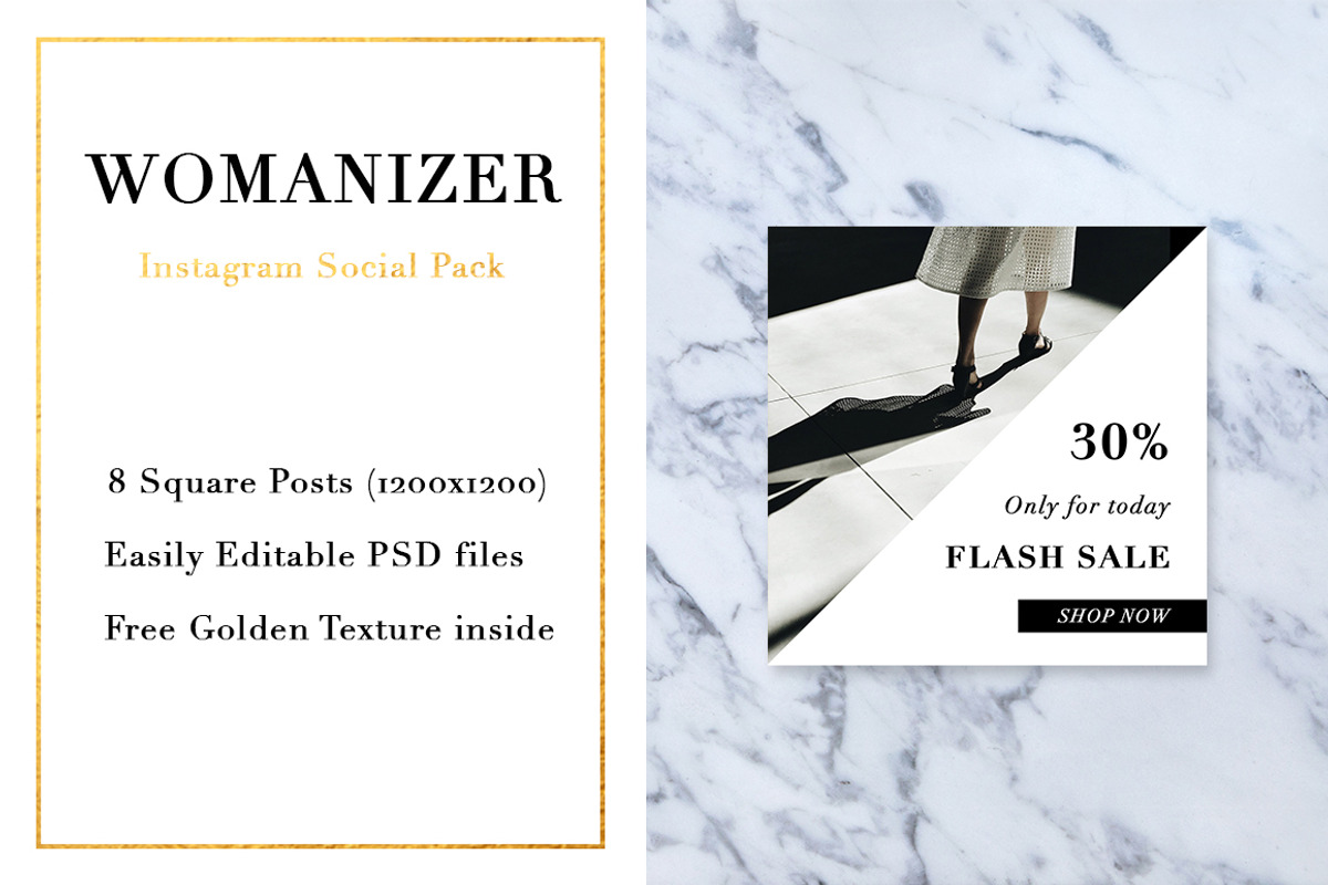 Womanizer Social Media Pack, a Templates & Theme by RedRiver Studio (Photo 4 of 10)