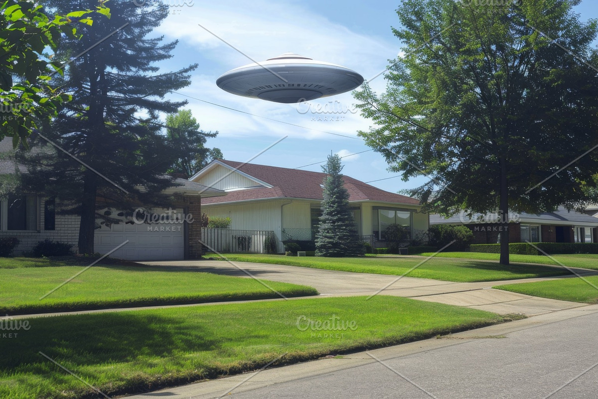 97 UFO objects flying in the sky, a Transportation Photo by Handmadefont (Photo 54 of 101)