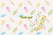 Cute colorful set with ice cream, a Pattern Graphic by Vaniuta_Art (Thumbnail 6 of 6)