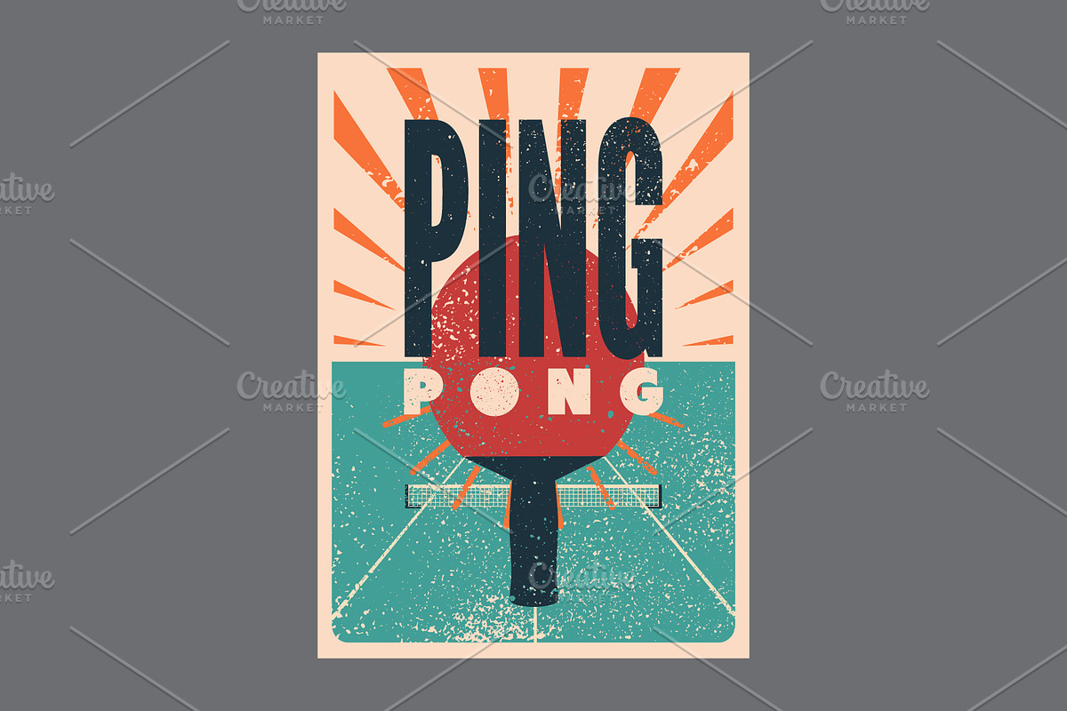 Ping Pong table tennis vector set., a Sport Illustration by PoPaShop (Photo 5 of 10)