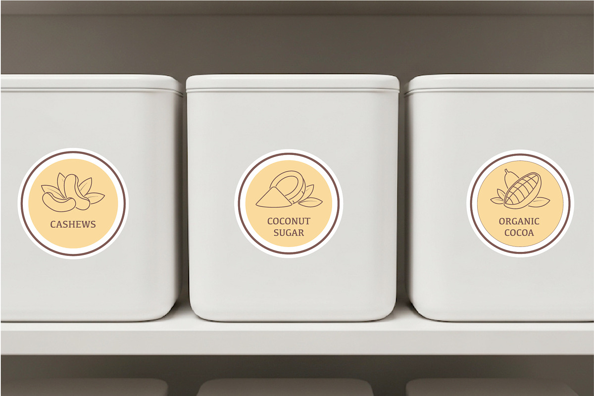 Vintage Kitchen Jar Labels, Icons, an Object Graphic by Lettering_Logo (Photo 10 of 10)
