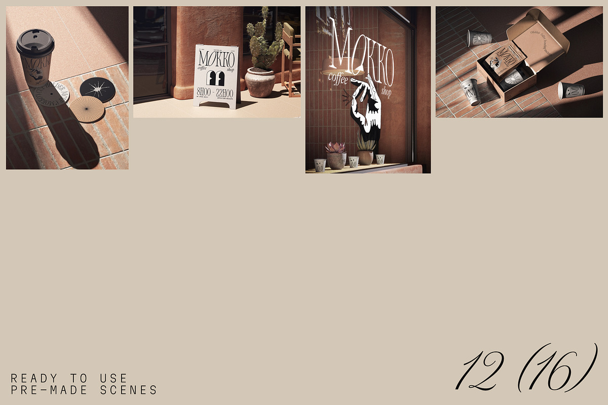 MOKKO - Coffee branding mockups, a Packaging Mockup by Creatoom (Photo 6 of 14)