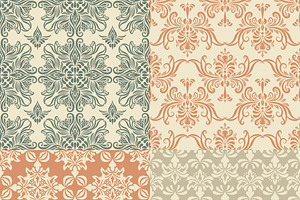 4 Vector Seamless Vintage Patterns