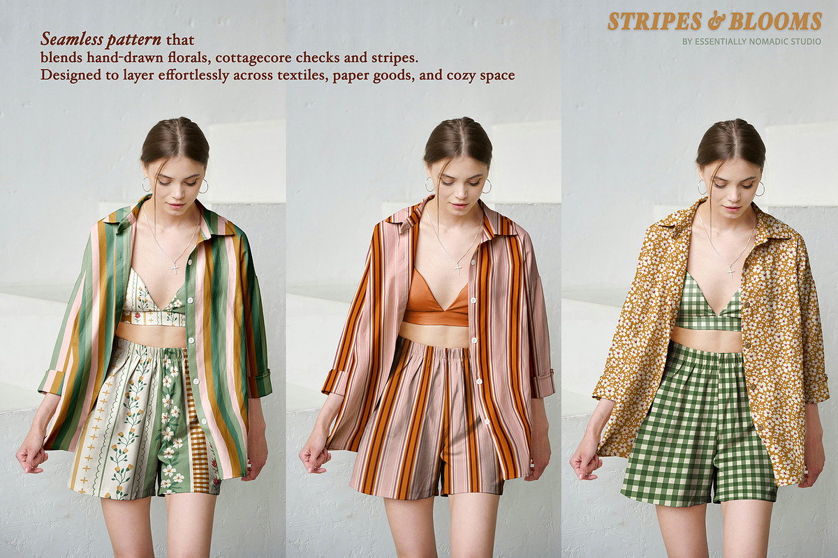 Stripes, Plaids & Floral Pattern, a Pattern Graphic by Essentially Nomadic (Photo 7 of 11)