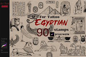 Egyptian Stamp Tattoo Mythology Art