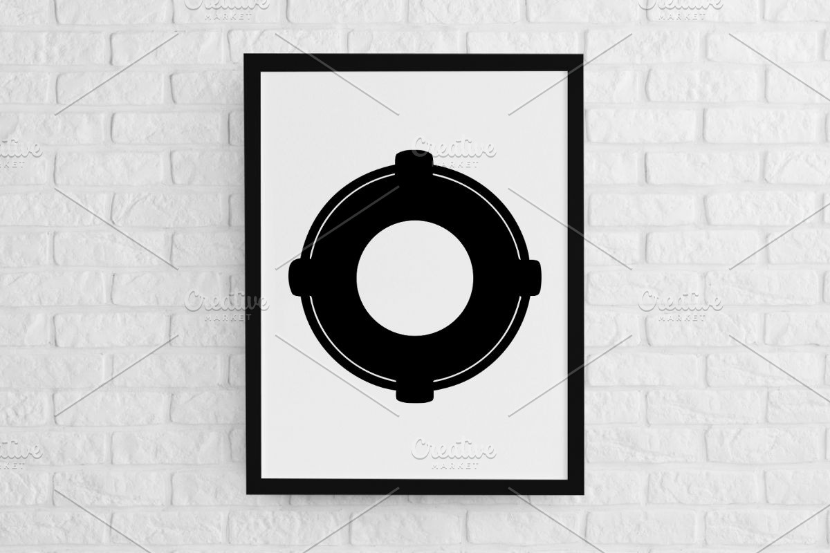 Lifebuoy Silhouette SVG, an Illustration by newminddesign (Photo 2 of 3)